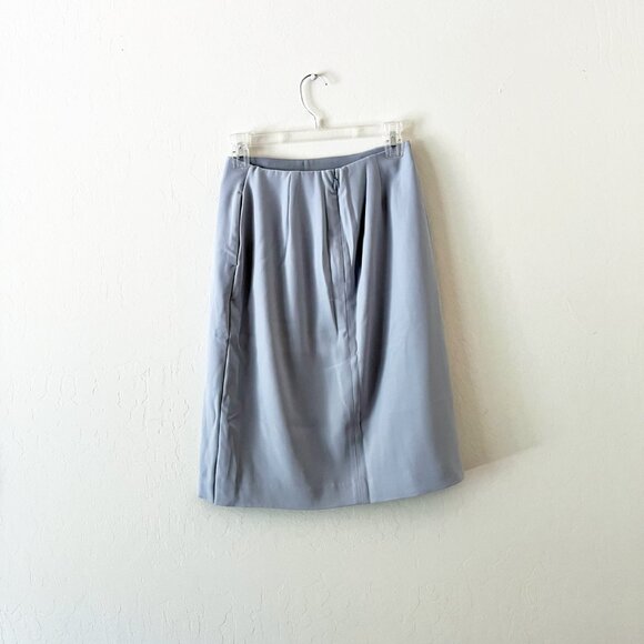 Uniqlo High Waist Drape Wrap Skirt in Blue - Picture 9 of 9